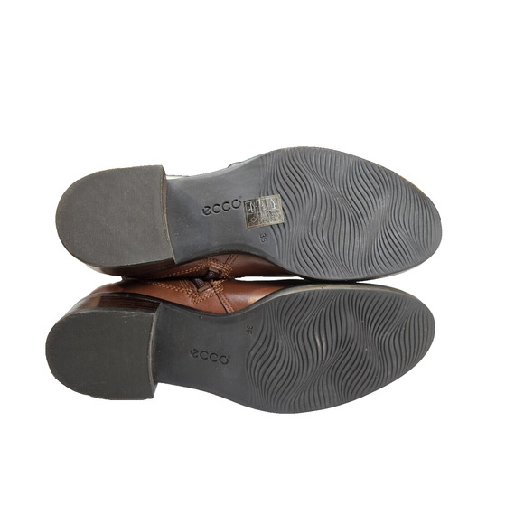 NEW! ECCO Hobart Buckle Brown Leather Riding Fall Boots Size EU 36 US 5/5.5 - Picture 8 of 9